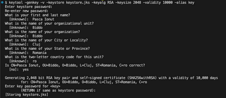 generate key